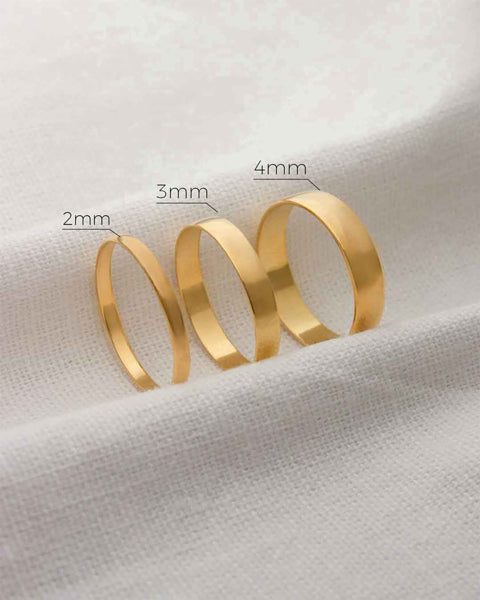 Aliança Personalizada Ouro 18K | 4 mm Abaulada Leve