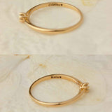 Anel Solitário Personalizado Ouro 18K Aro Delicado