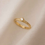 Anel Solitário Personalizado Ouro 18K Aro Cravejado