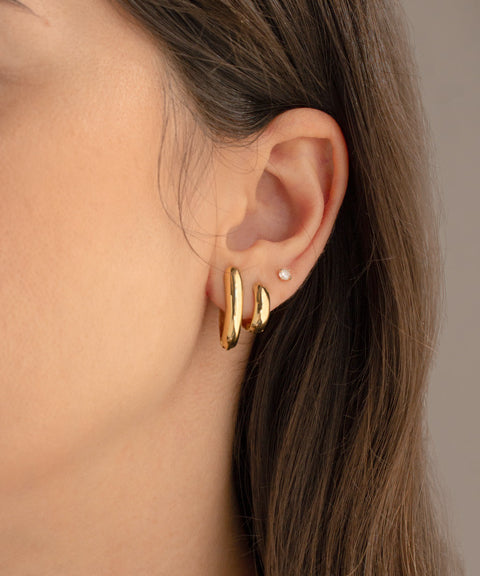 Brinco Argola Bico Ouro 18K