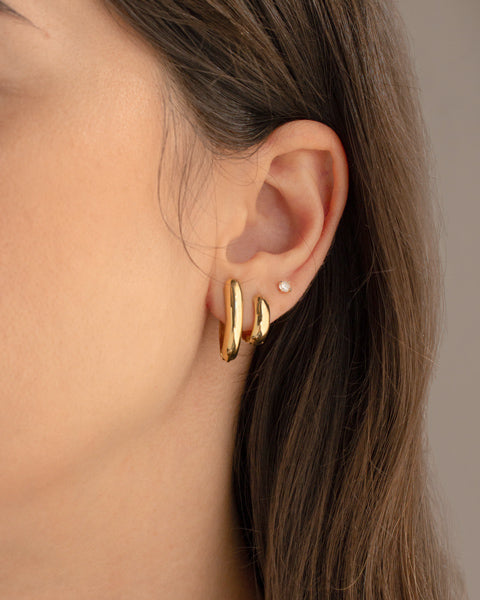 Brinco Argola Bico Ouro 18K