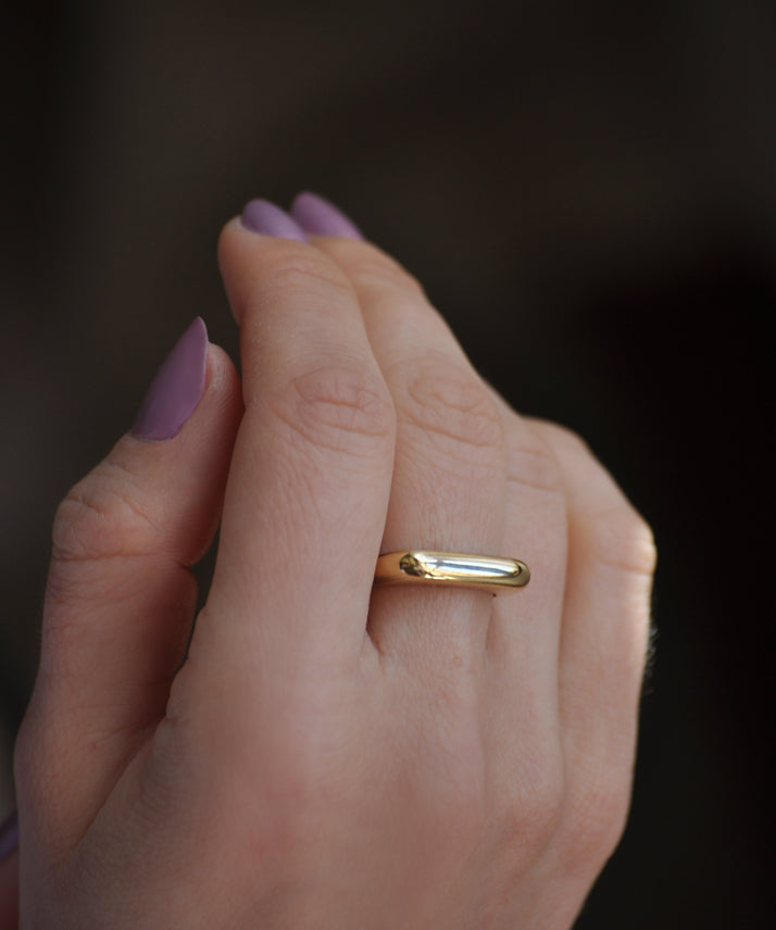 Anel Bojo Personalizado Ouro 18K