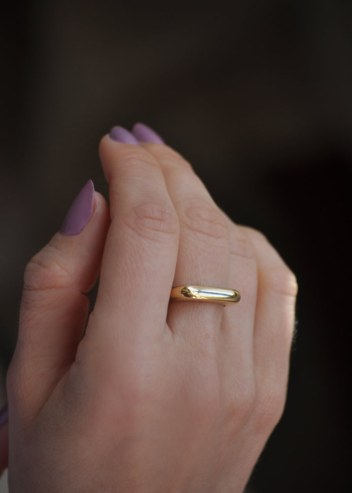 Anel Bojo Personalizado Ouro 18K