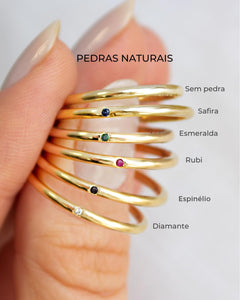 Anel Memórias Personalizado Ouro 18K