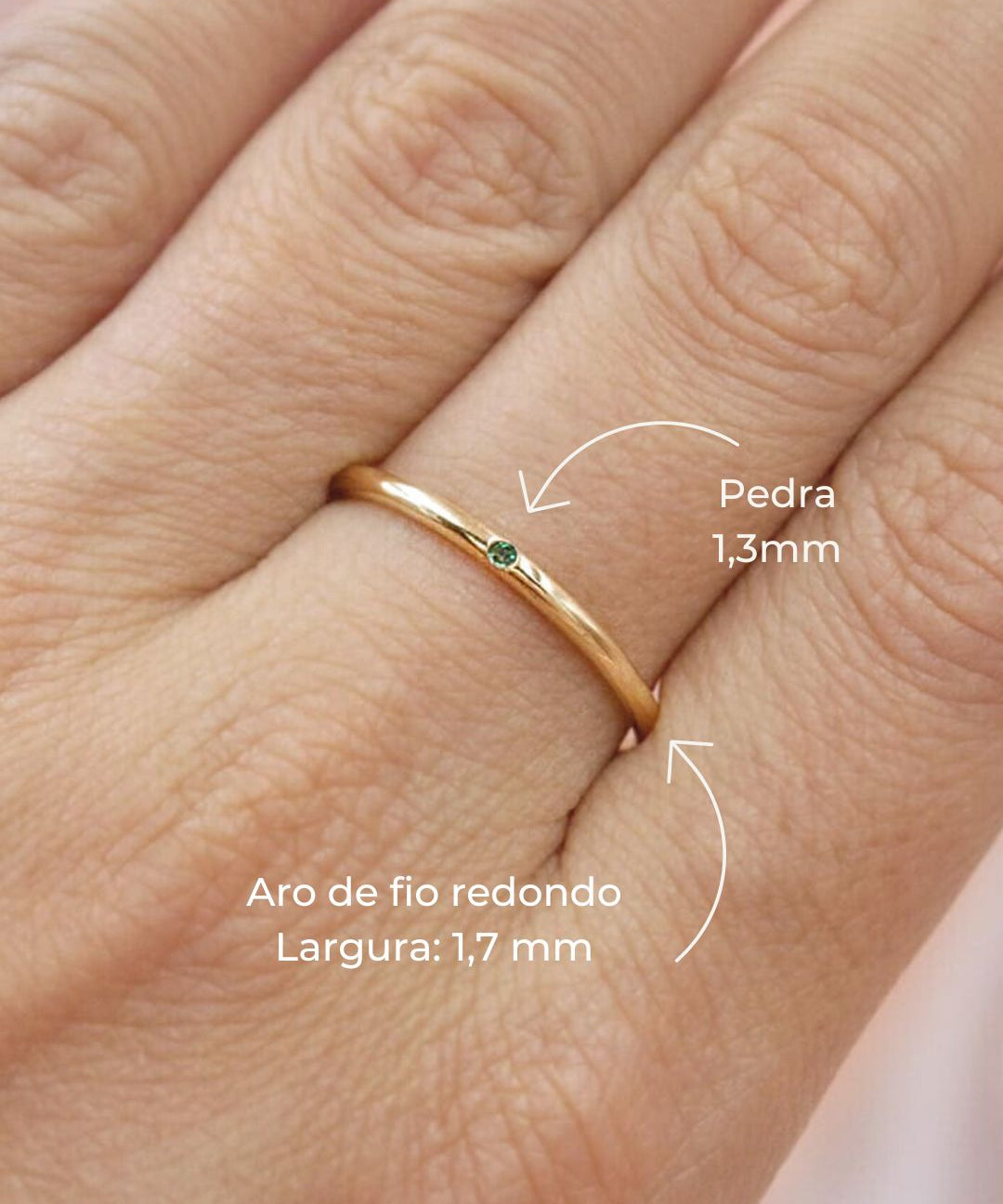 Anel Memórias Personalizado Ouro 18K