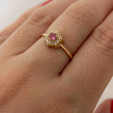Anel Formatura Hexagonal Aro Delicado Ouro 18K