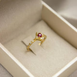 Anel Formatura Losango Aro Cravejado Ouro 18K