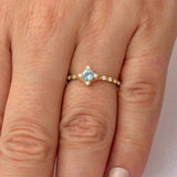 Anel Formatura Losango Aro Cravejado Ouro 18K