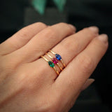 Anel Navete Memórias Daigo Personalizado Ouro 10K