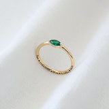 Anel Navete Memórias Daigo Personalizado Ouro 10K