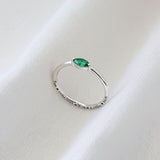 Anel Navete Memórias Daigo Personalizado Prata 950