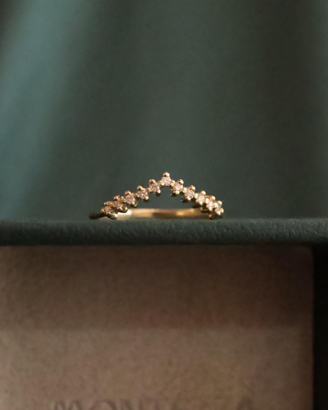 Ane Bico cravejado leti Ouro 18K
