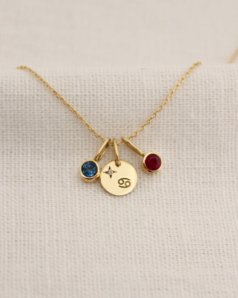 Pingente Pedra Signo Ouro 18K