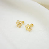 Brinco Flor Infantil 18K