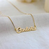 Colar Nome Personalizado Ouro 18K