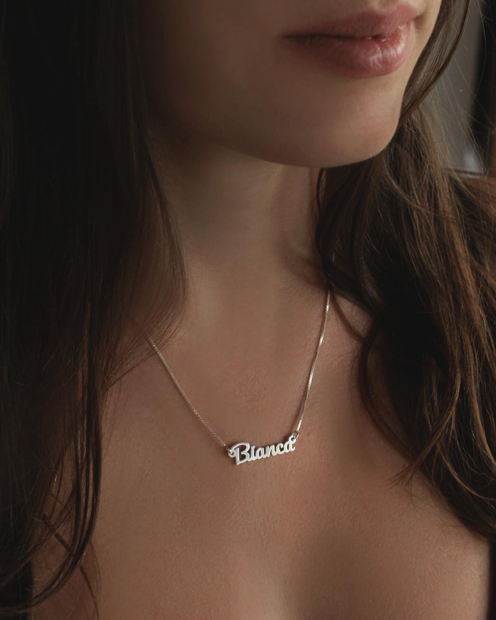 Colar Nome Personalizado Prata 950 Veneziana