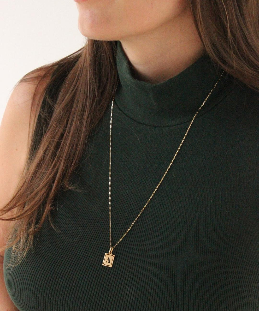 corrente elos retangulares ouro 60cm