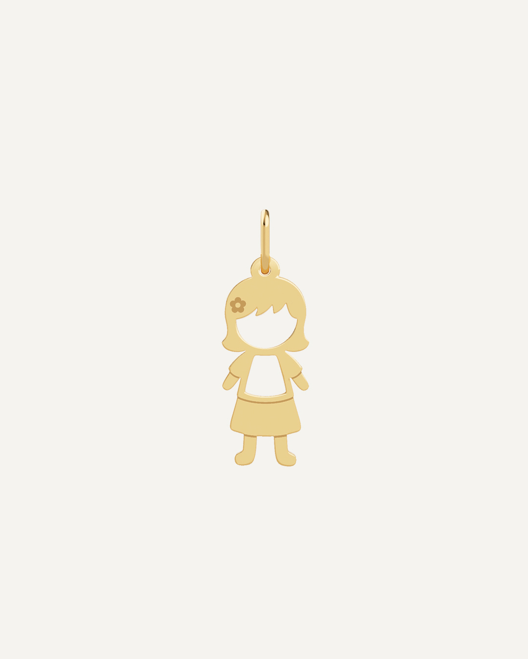 Pingente Personalizado Menina Luiza Ouro 18K