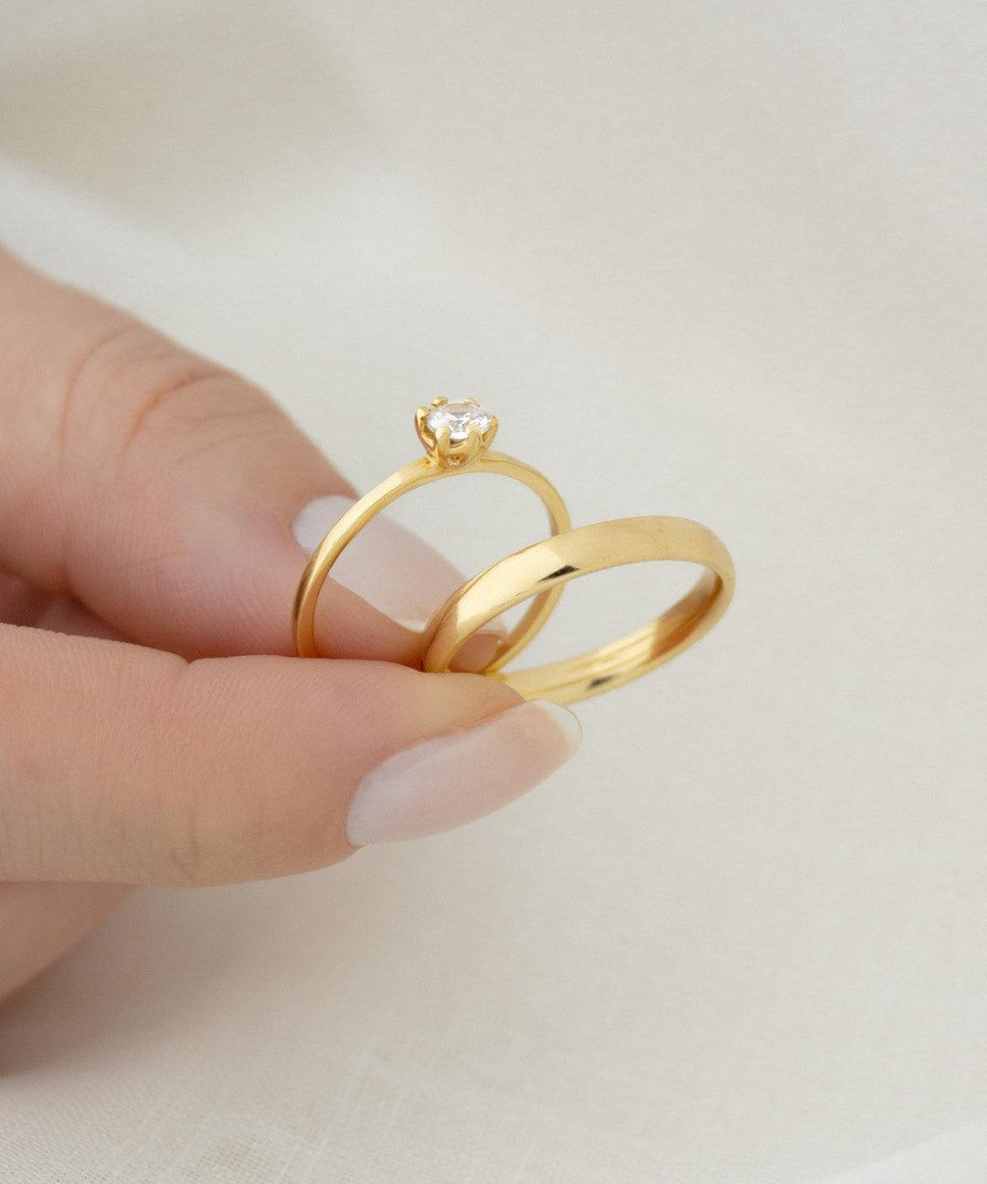 Aliança Personalizada Ouro 18K Anatômica | 3mm Abaulada - Montezza Joias