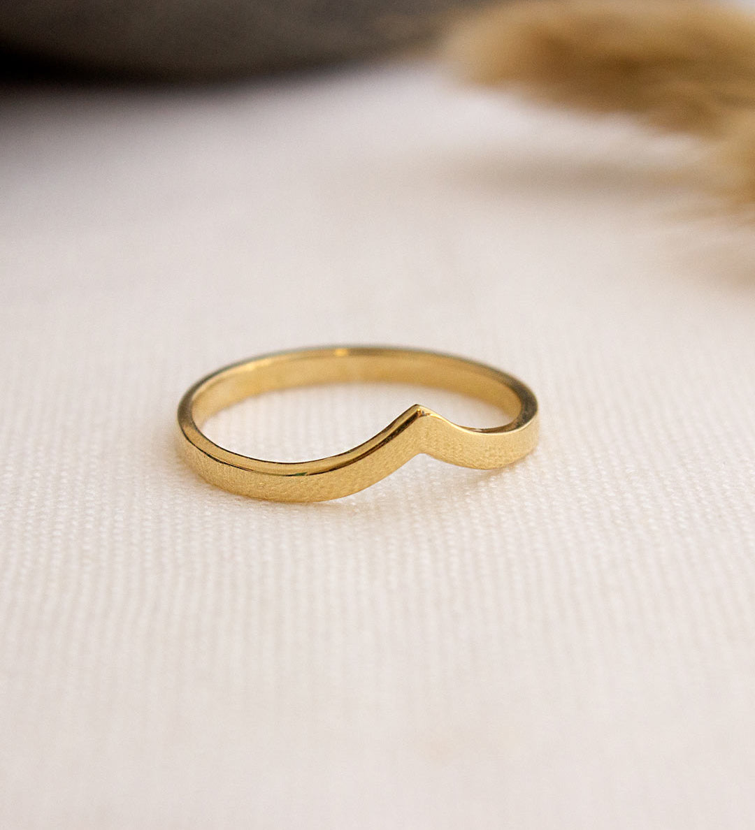 Anel Bico Liso Personalizado Ouro 18K - Montezza Joias