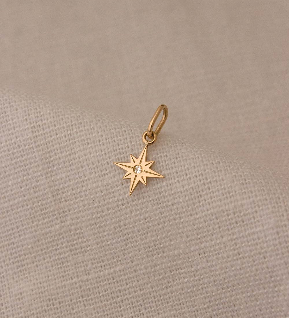 Pingente Mini Estrela Dalva Ouro 18K - Montezza Joias