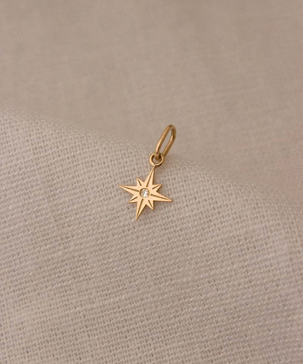 Pingente Mini Estrela Dalva Ouro 18K - Montezza Joias