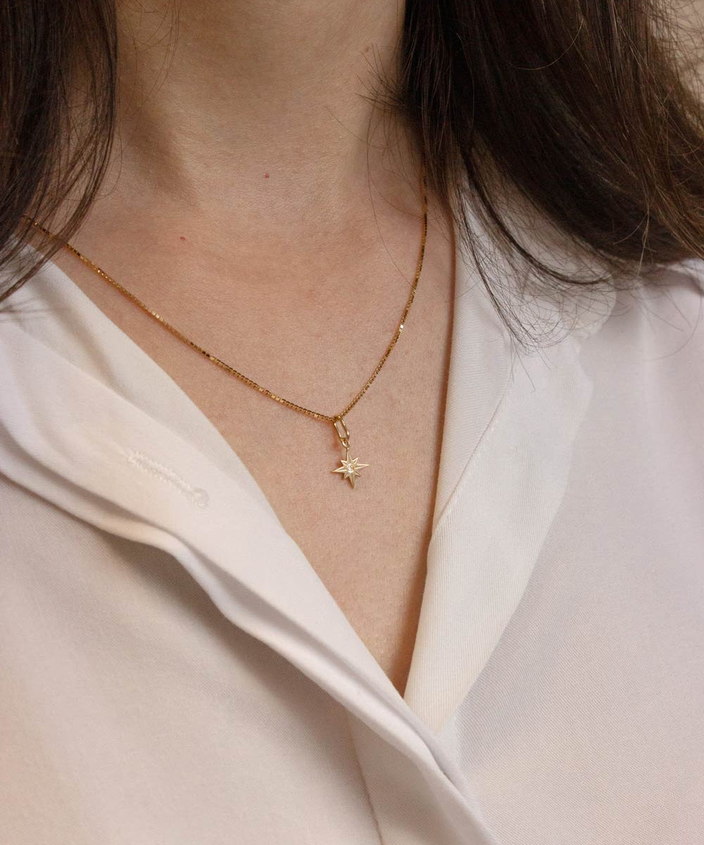 Pingente Mini Estrela Dalva Ouro 18K - Montezza Joias