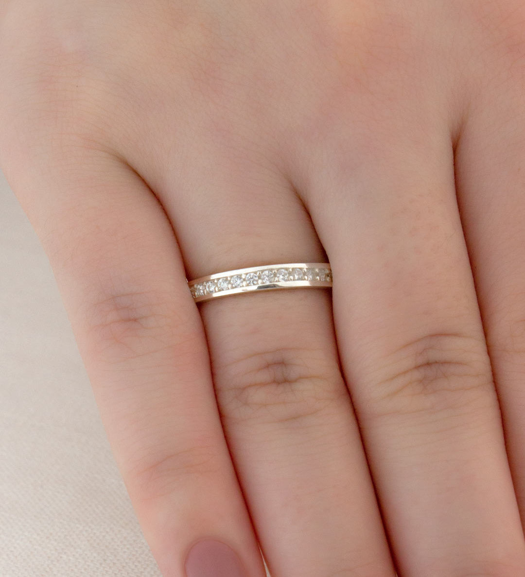 Aliança Namoro Prata 950 Cravejada Zircônias 3mm - Montezza Joias