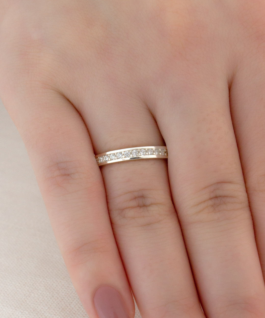 Aliança Namoro Prata 950 Cravejada Zircônias 3mm - Montezza Joias