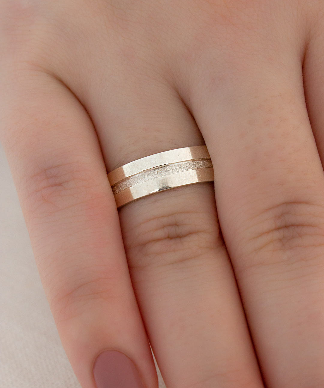 Aliança Namoro Prata 950 Friso Diamantado 6mm - Montezza Joias