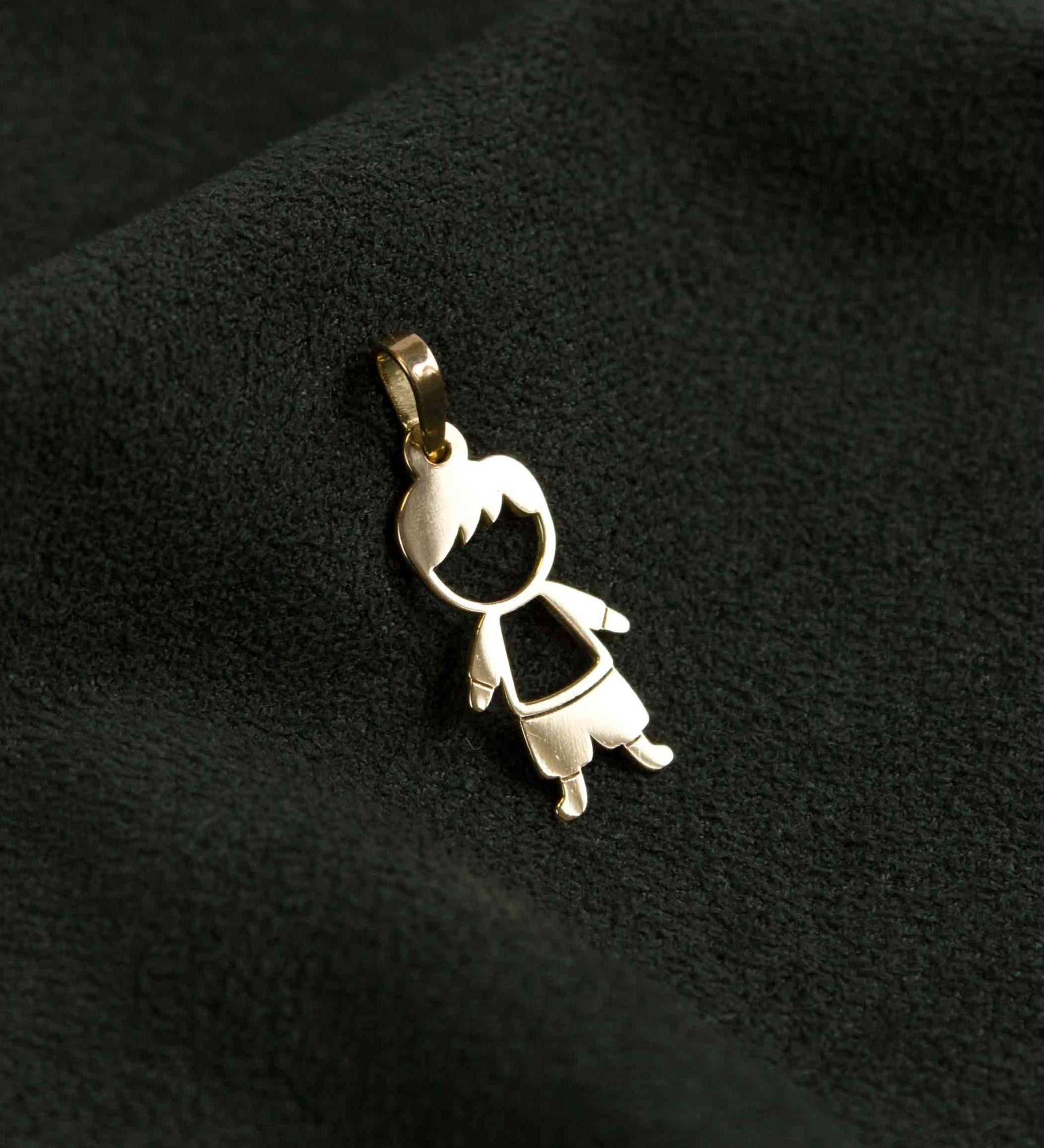 Pingente Menino Vazado em Ouro 18K - Montezza Joias