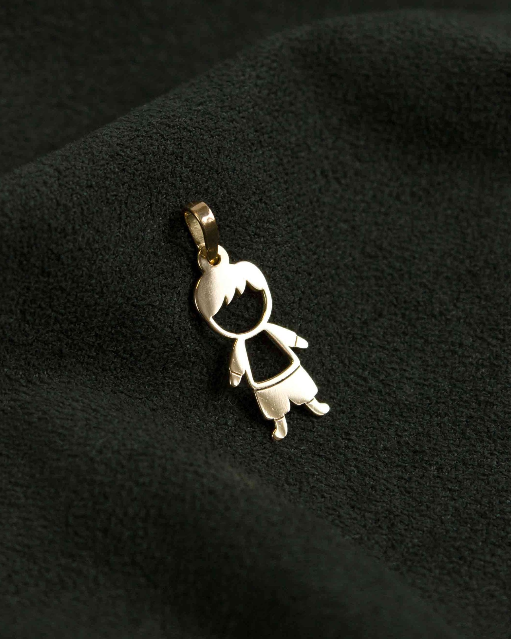Pingente Menino Vazado em Ouro 18K - Montezza Joias