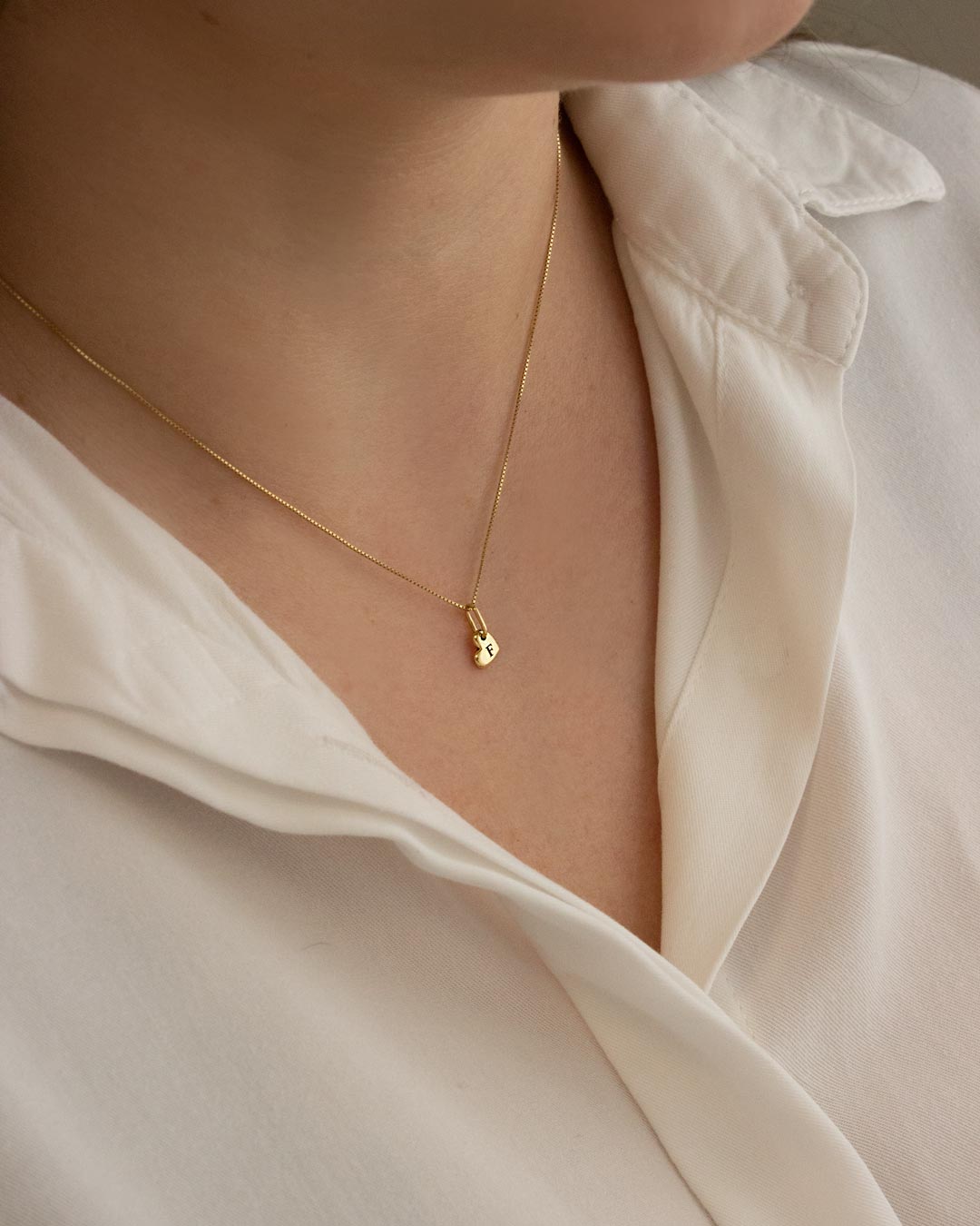 Pingente Personalizado Coração Mini Ouro 18K