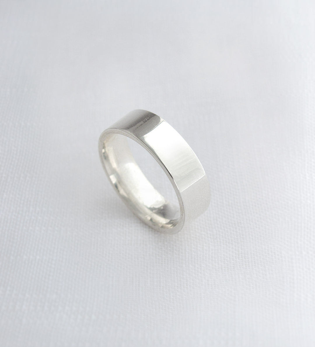 Aliança Namoro Prata 950 Lisa Reta 6mm - Montezza Joias