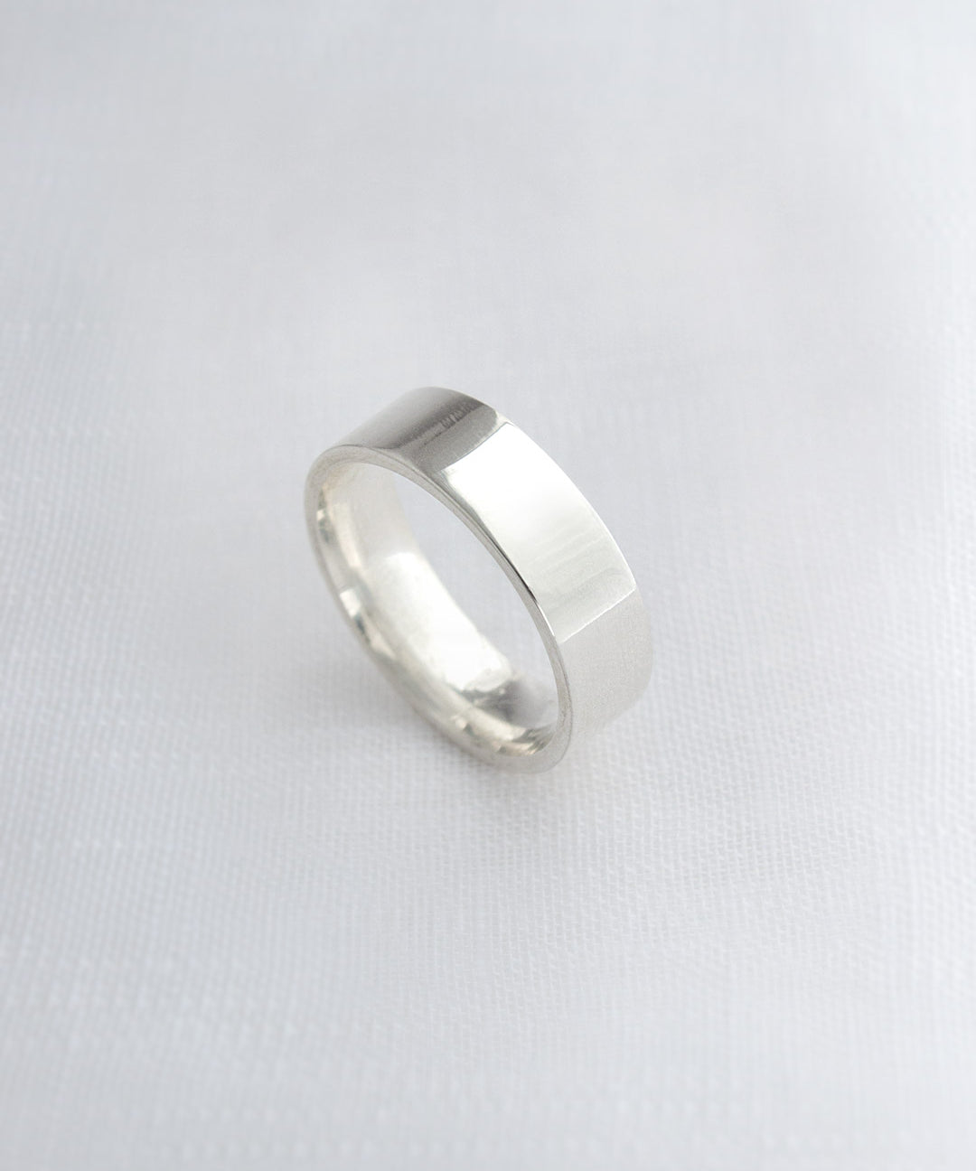 Aliança Namoro Prata 950 Lisa Reta 6mm - Montezza Joias