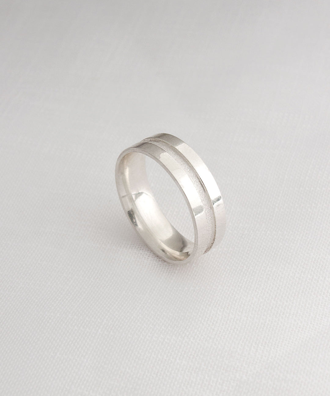 Aliança Namoro Prata 950 Friso Diamantado 6mm - Montezza Joias