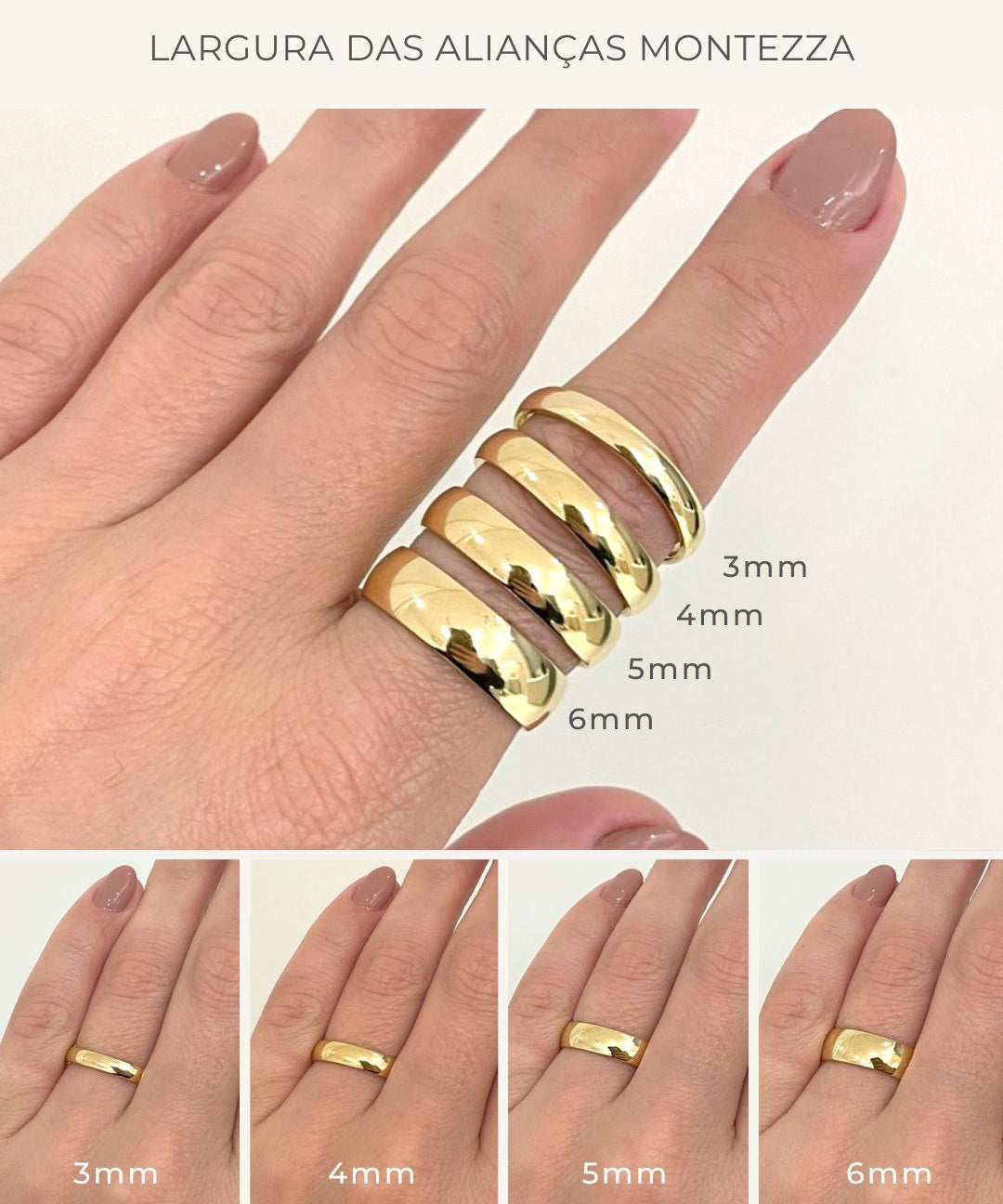 Aliança Personalizada Ouro 18K Anatômica | 6mm Reta com Friso e 1 Brilhante - Montezza Joias