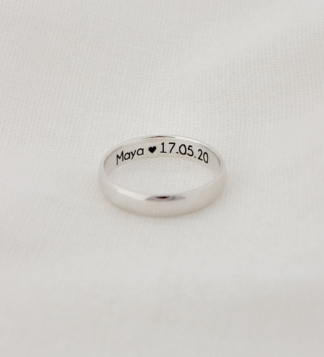 Aliança Namoro Prata 950 Abaulada 4mm - Montezza Joias