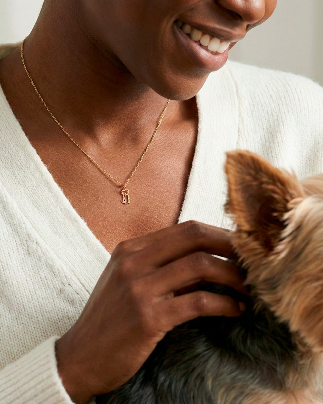 Pingente Cachorro Delicado Ouro 18K