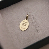 Pingente Personalizado Oval Ouro 18K
