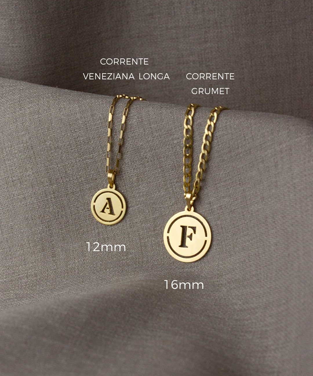 Corrente Grumet 60cm Ouro 18K - Montezza Joias