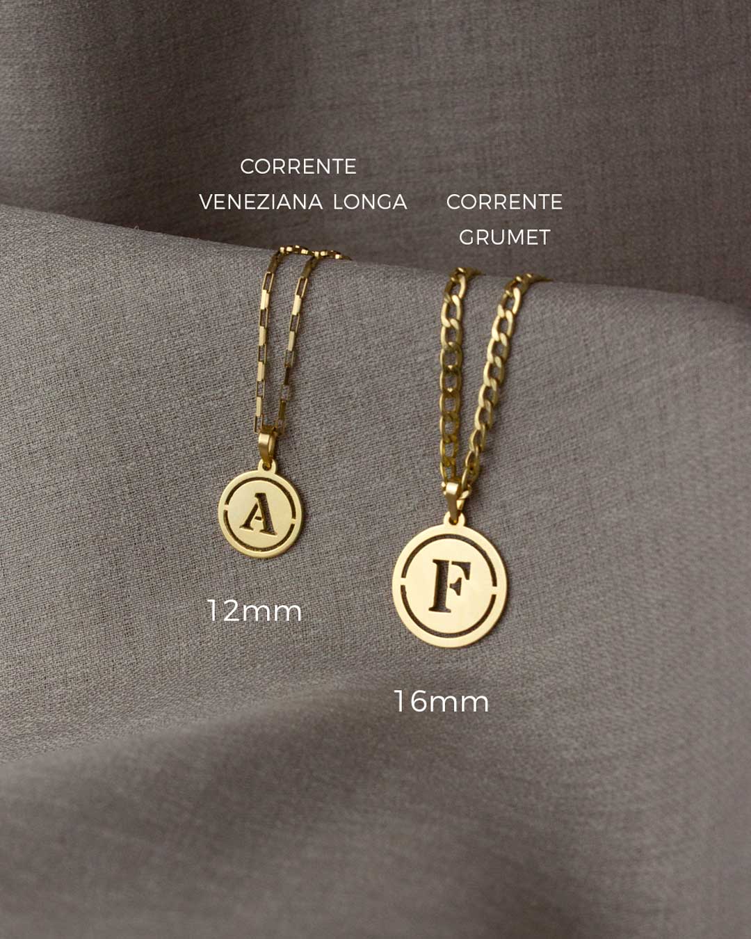 Corrente Grumet 60cm Ouro 18K - Montezza Joias