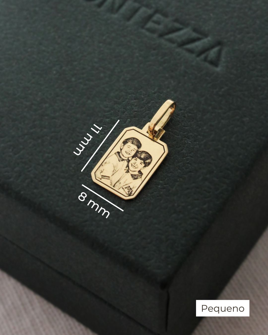 Pingente Foto Personalizado Desquinado Ouro 18K