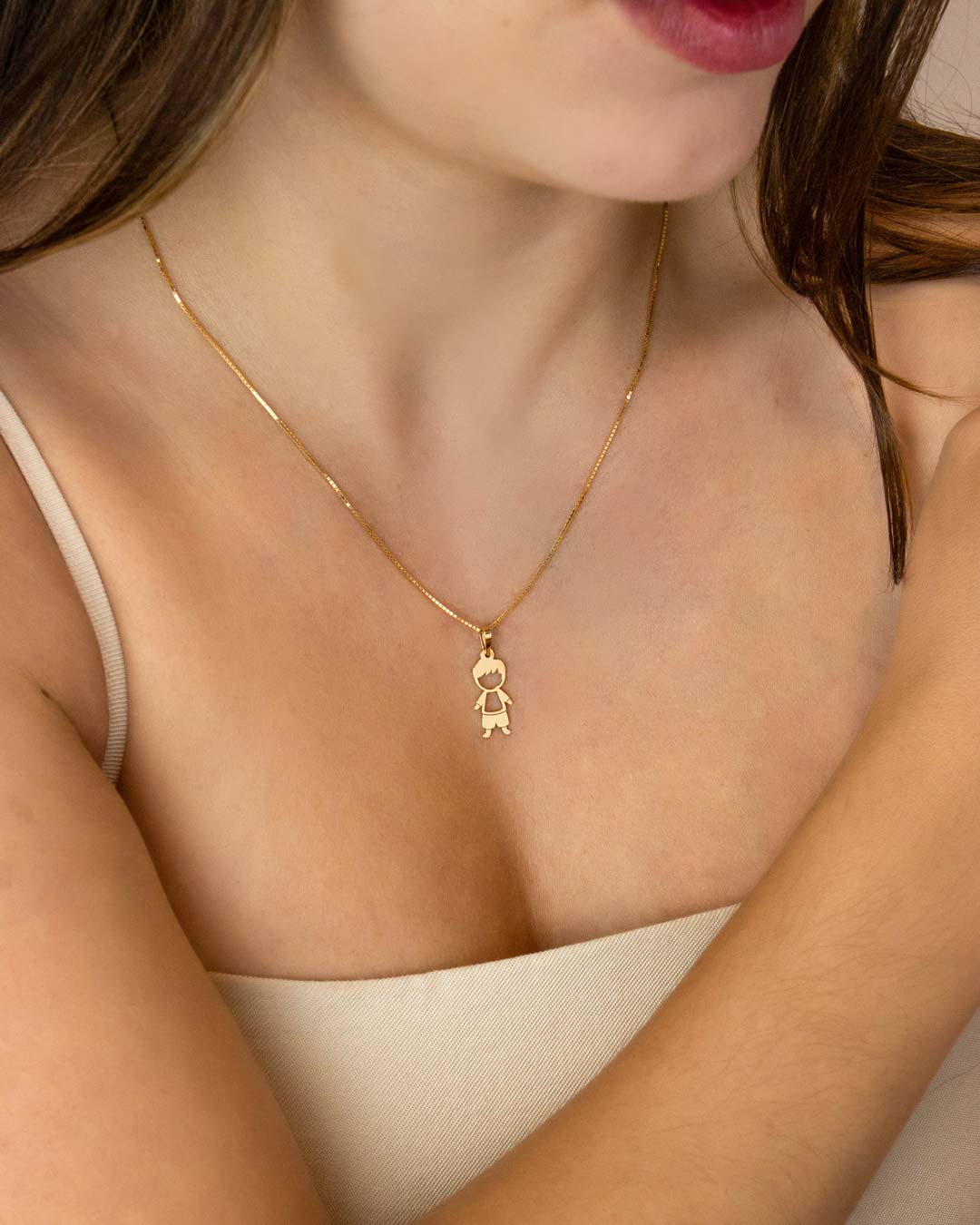 Pingente Personalizado Menino Otto Ouro 18K