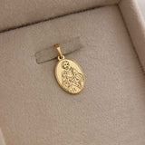 Pingente Personalizado Oval Ouro 18K