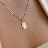 Pingente Personalizado Oval Ouro 18K