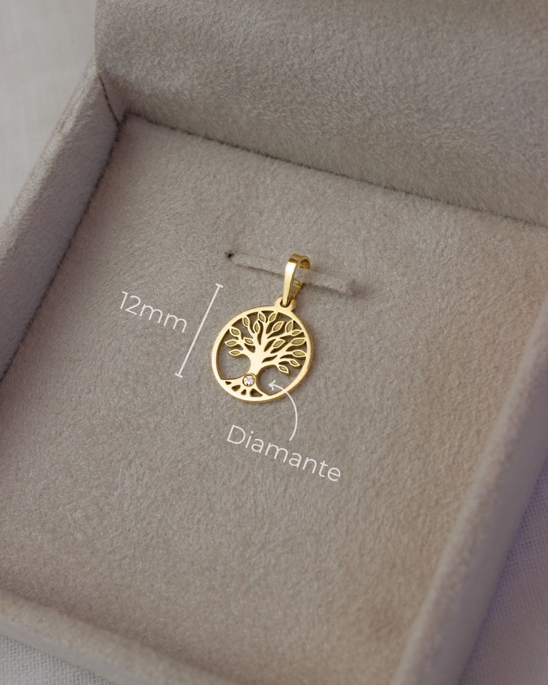 Pingente Árvore da Vida com Brilhante Ouro 18K