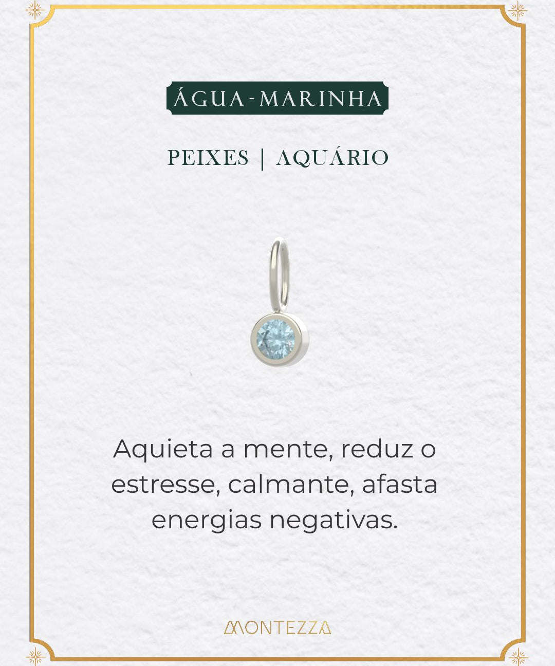 Pingente Pedra Signo Prata 950