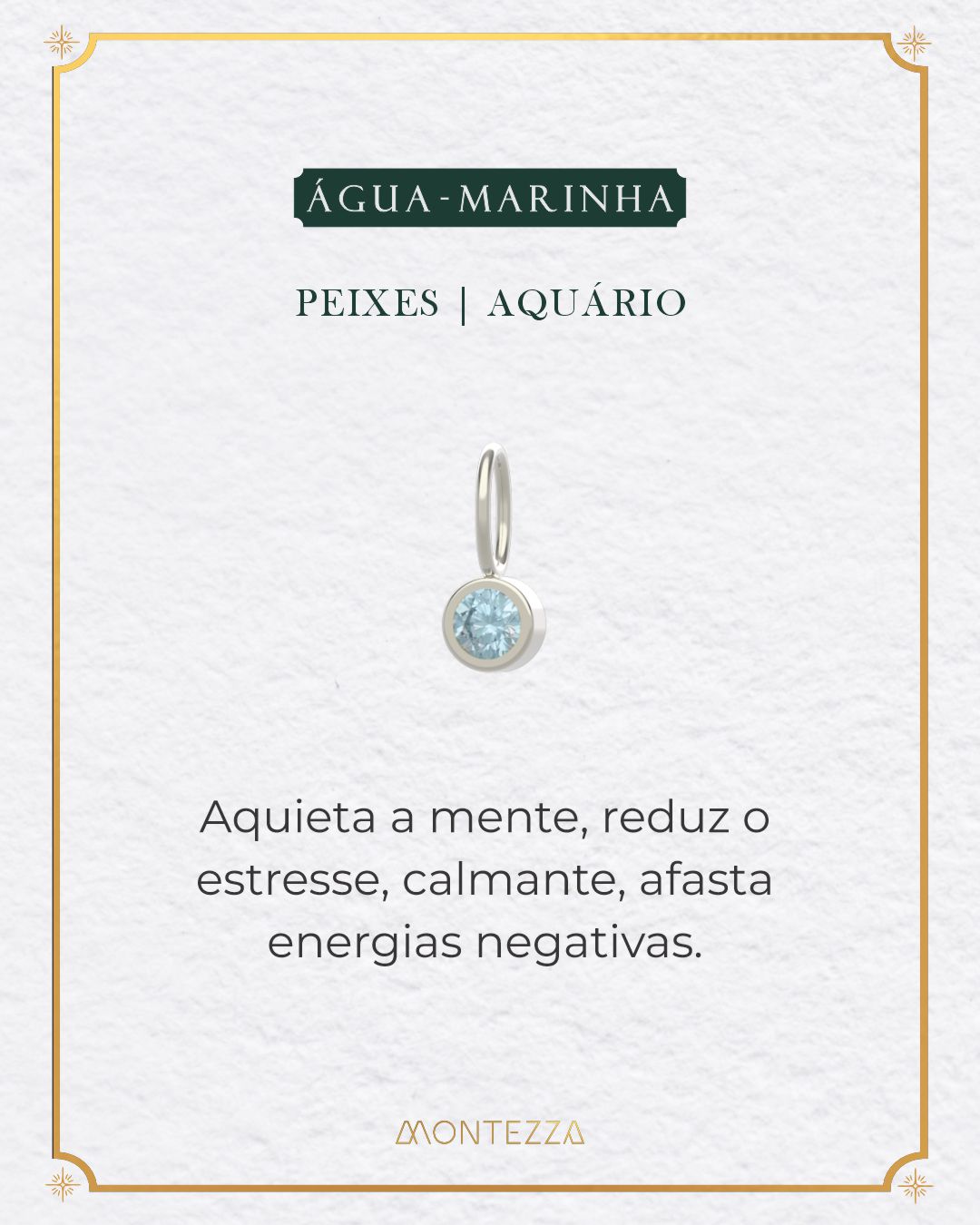 Pingente Pedra Signo Prata 950