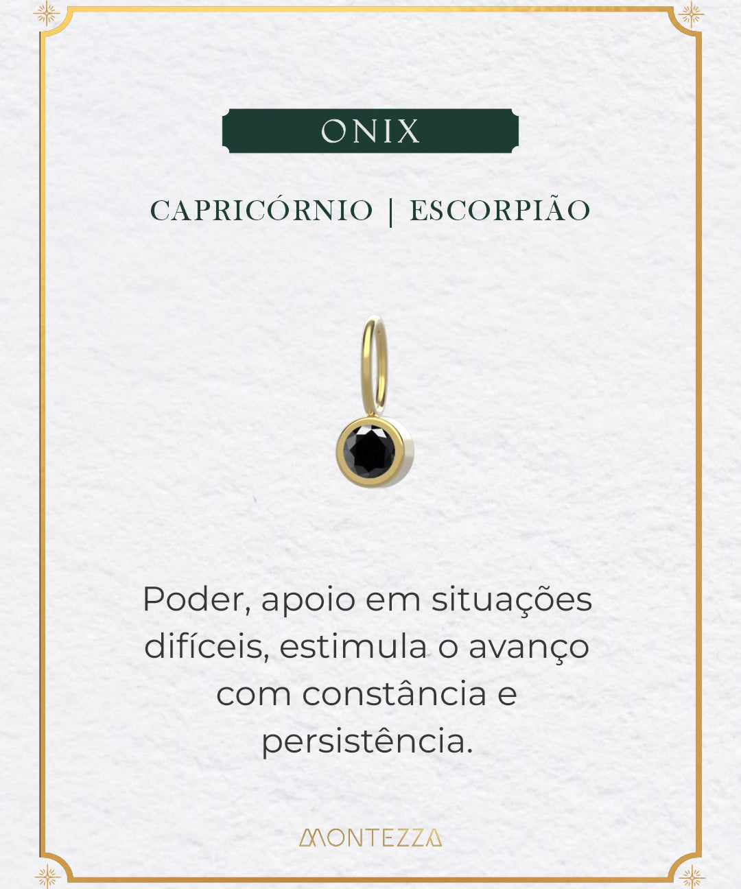 Pingente Pedra Signo Ouro 18K